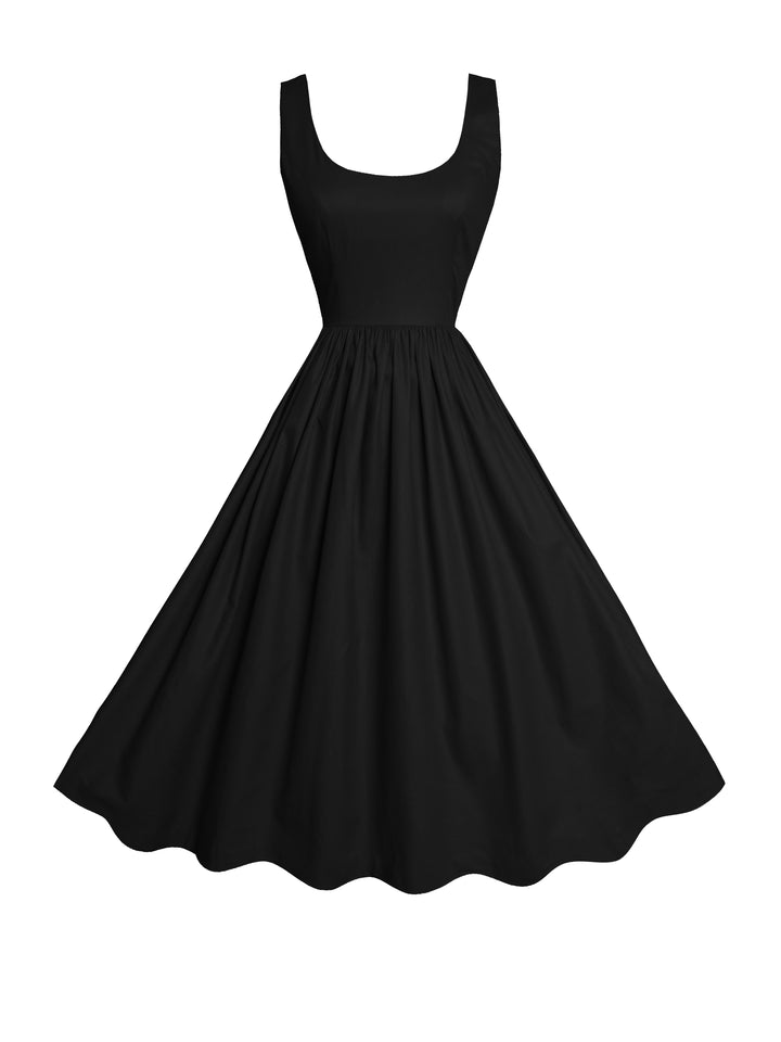 MTO - Emily Dress Raven Black Cotton