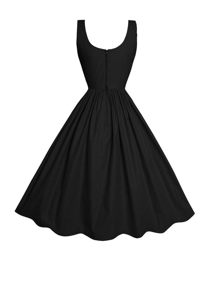 MTO - Emily Dress Raven Black Cotton