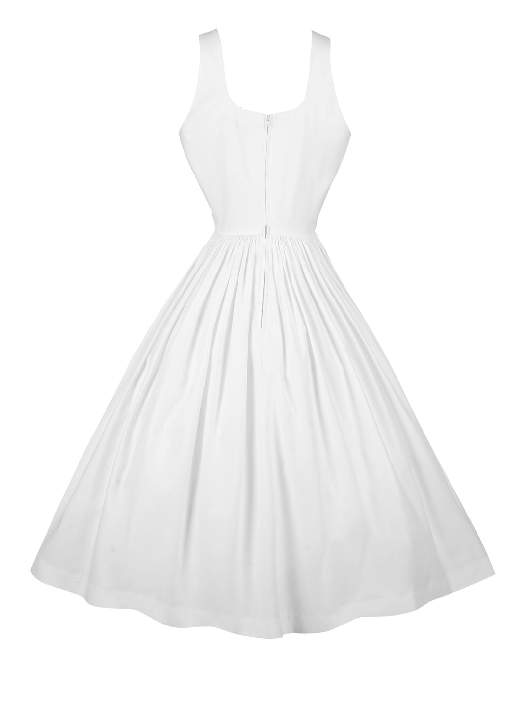 MTO - Emily Dress in White Cotton