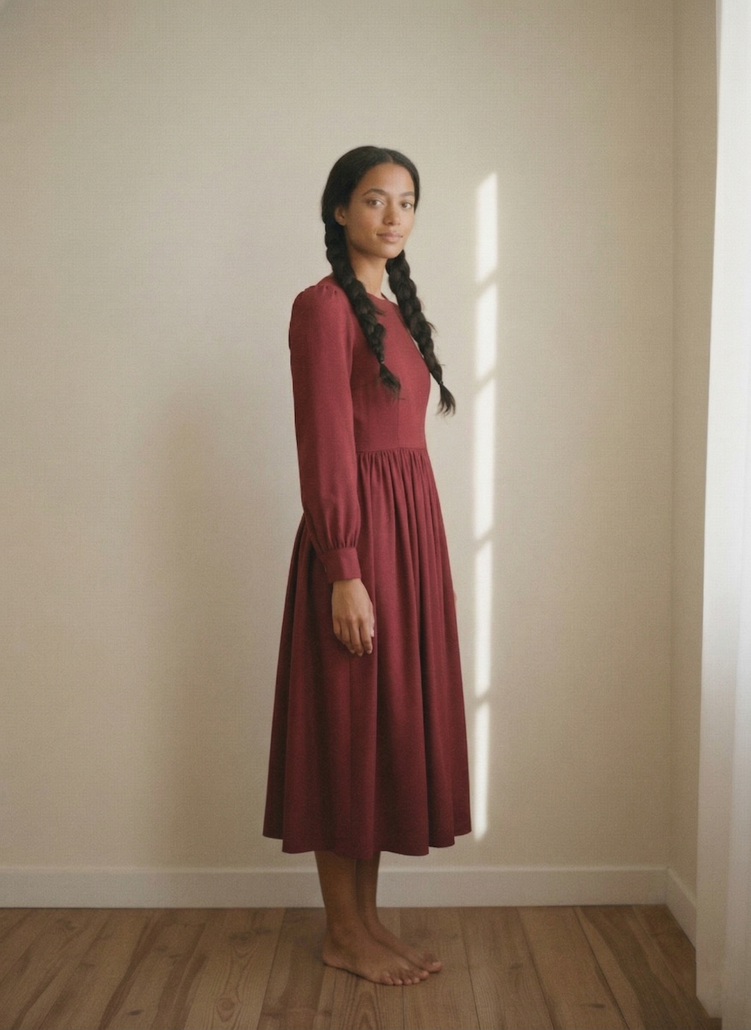MTO - Agnes Solid Cotton Dress