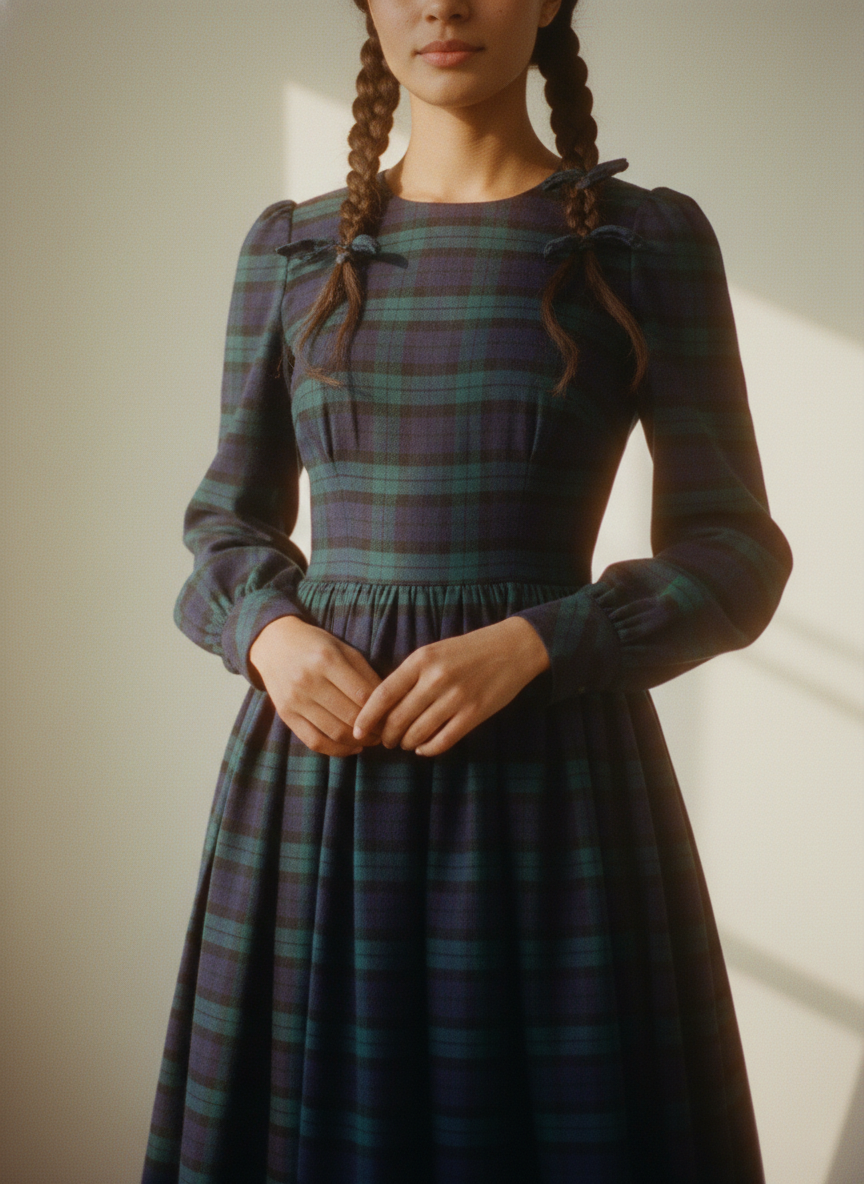 MTO - Agnes Plaid Dress
