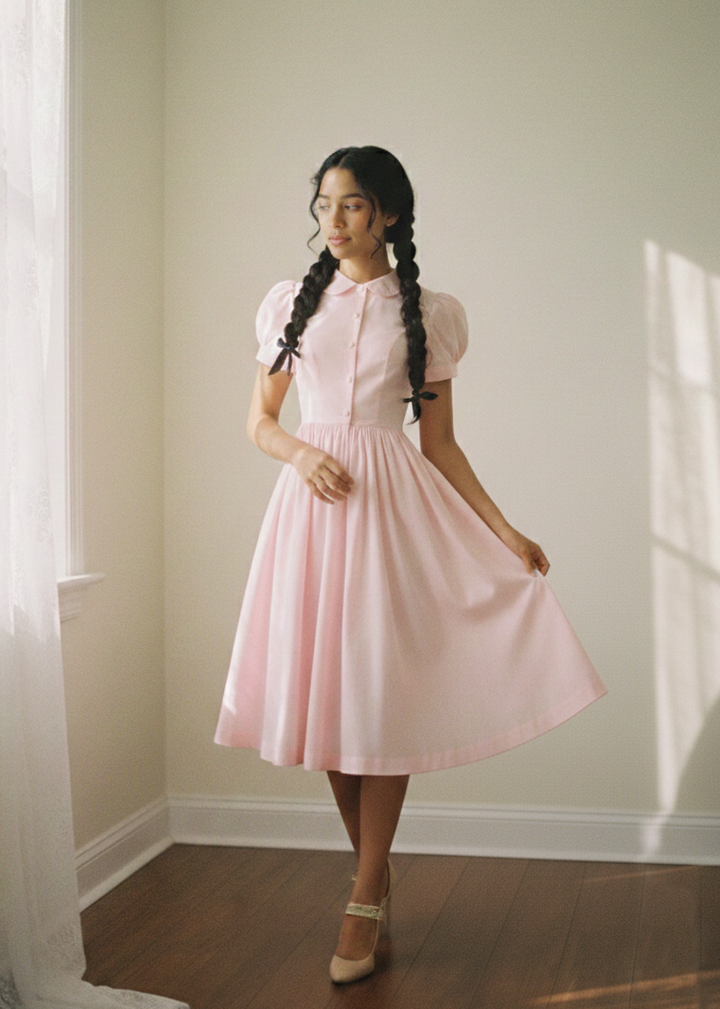 MTO - Amelie Solid Cotton Dress