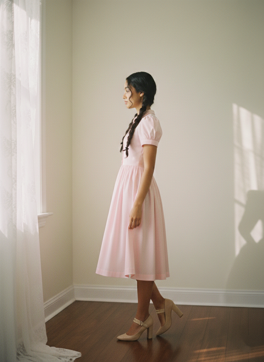 MTO - Amelie Solid Cotton Dress