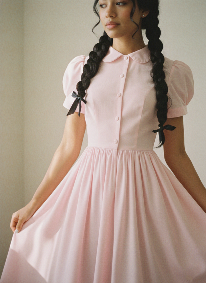 MTO - Amelie Solid Cotton Dress