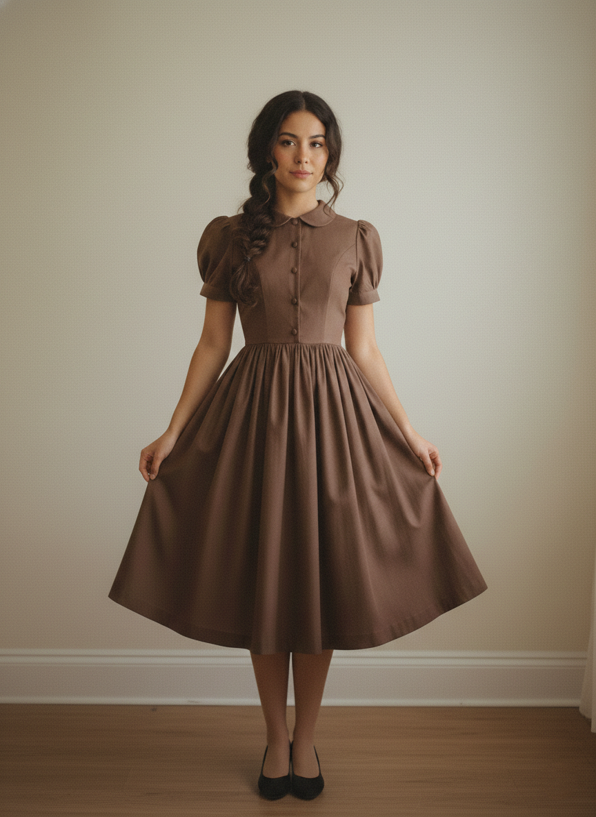 MTO - Amelie Solid Cotton Dress