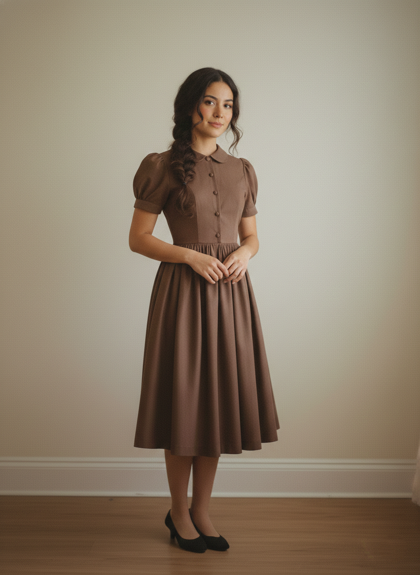 MTO - Amelie Solid Cotton Dress