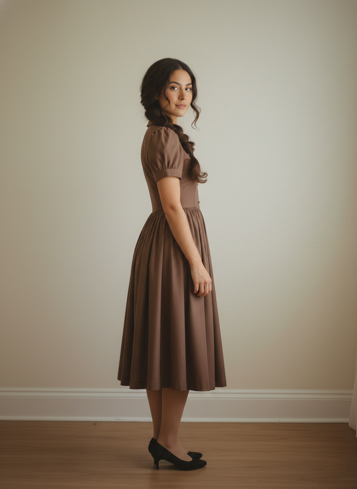 MTO - Amelie Solid Cotton Dress