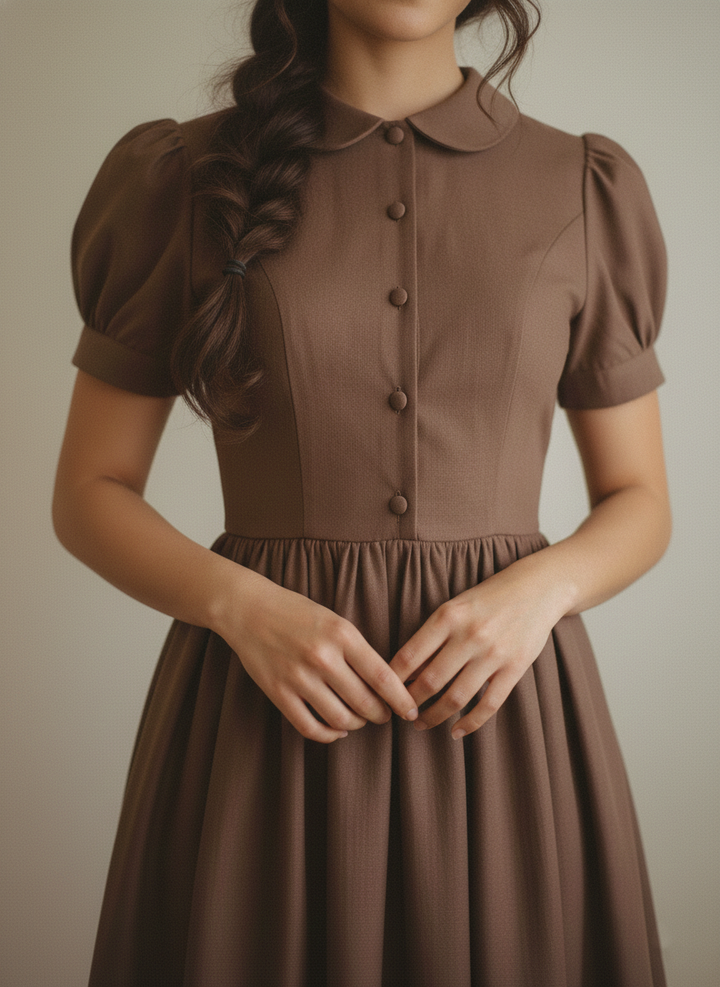 MTO - Amelie Solid Cotton Dress