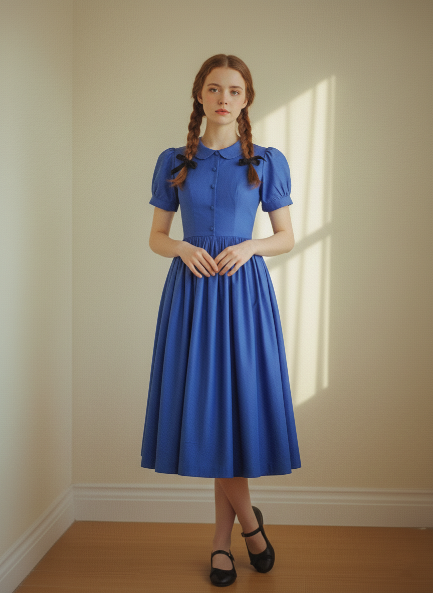 MTO - Amelie Solid Cotton Dress