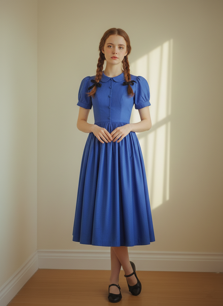 MTO - Amelie Solid Cotton Dress