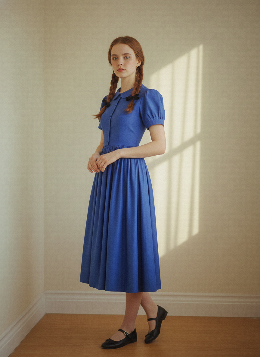 MTO - Amelie Solid Cotton Dress