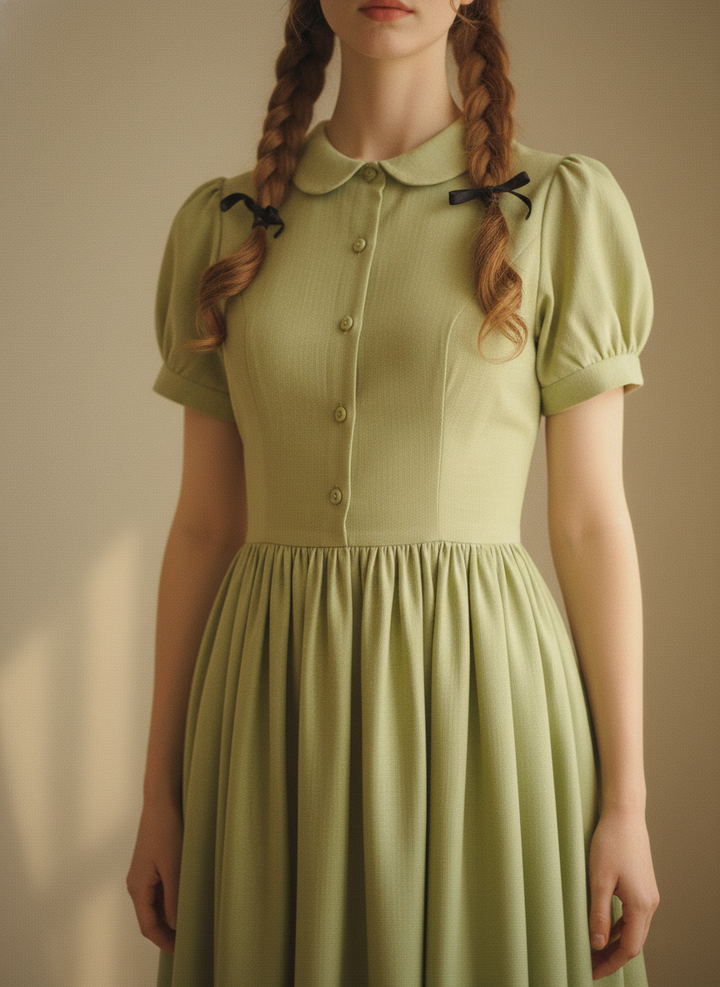 MTO - Amelie Solid Cotton Dress