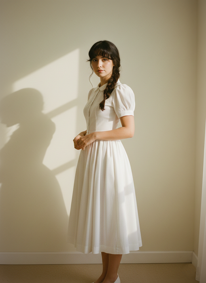 MTO - Amelie Solid Cotton Dress