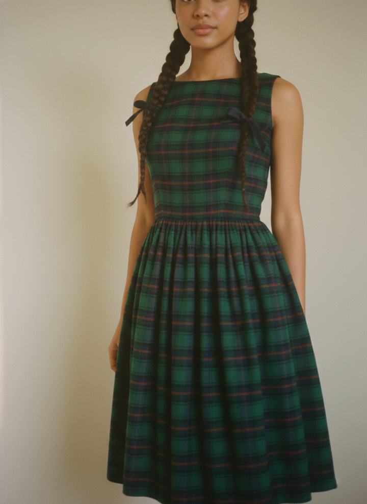 MTO - Audrey Plaid Dress
