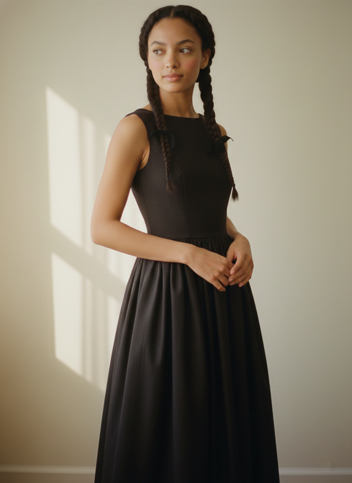 MTO - Audrey Solid Cotton Dress