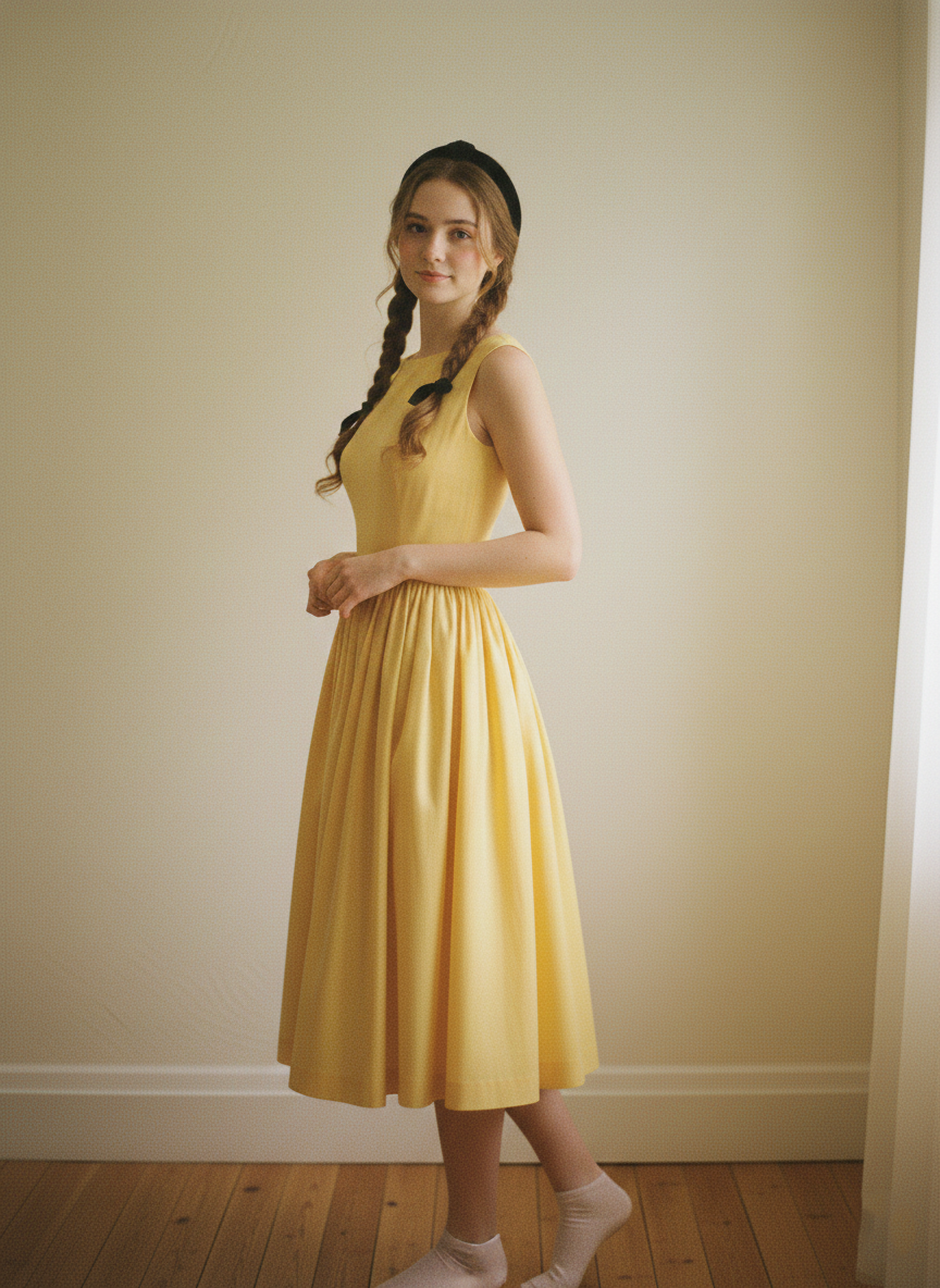 MTO - Audrey Solid Cotton Dress