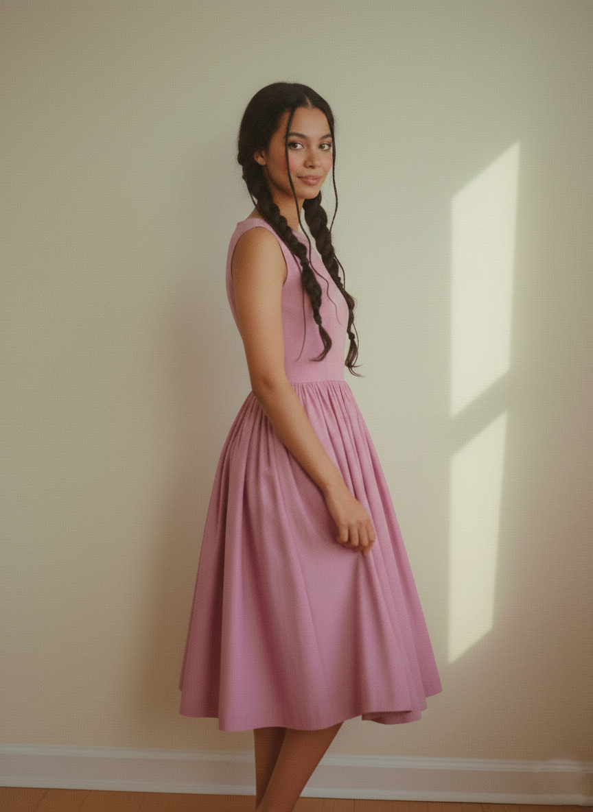 MTO - Audrey Solid Cotton Dress