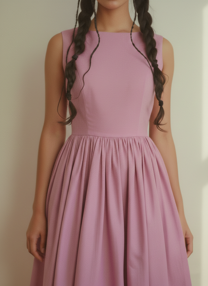 MTO - Audrey Solid Cotton Dress