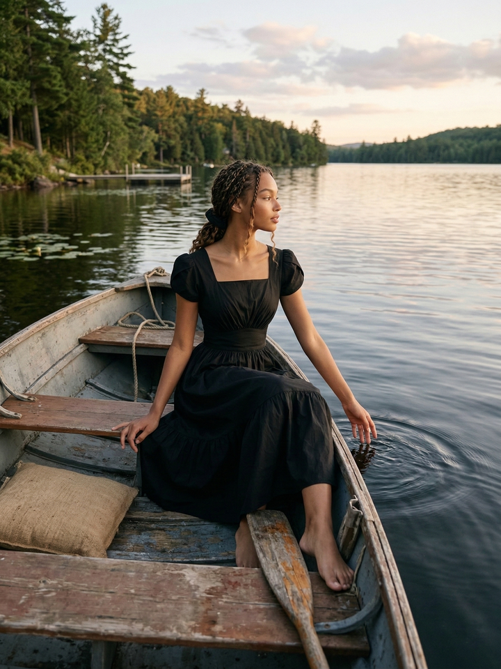 MTO - Ava Lola Solid Cotton Dress