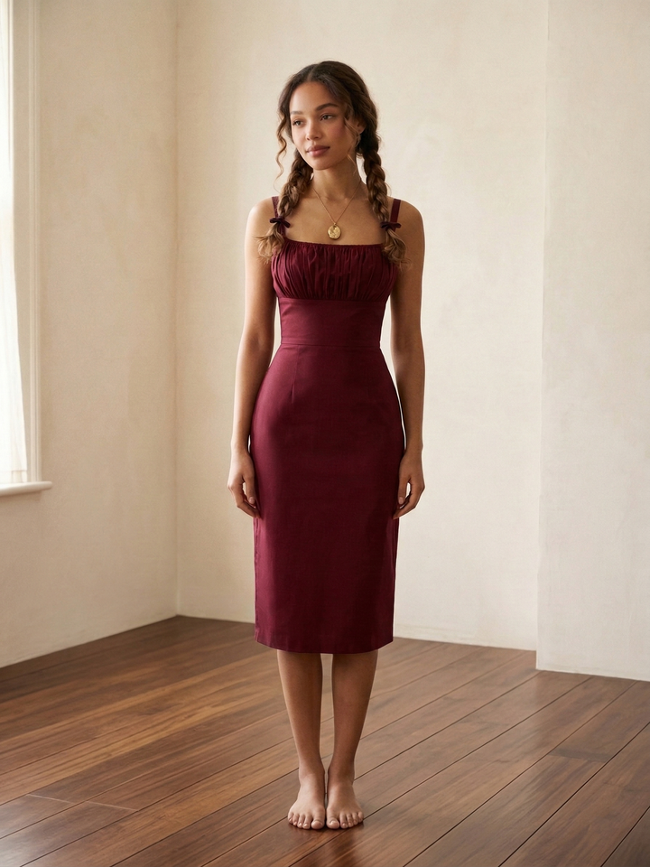 MTO - Bettie Solid Cotton Dress