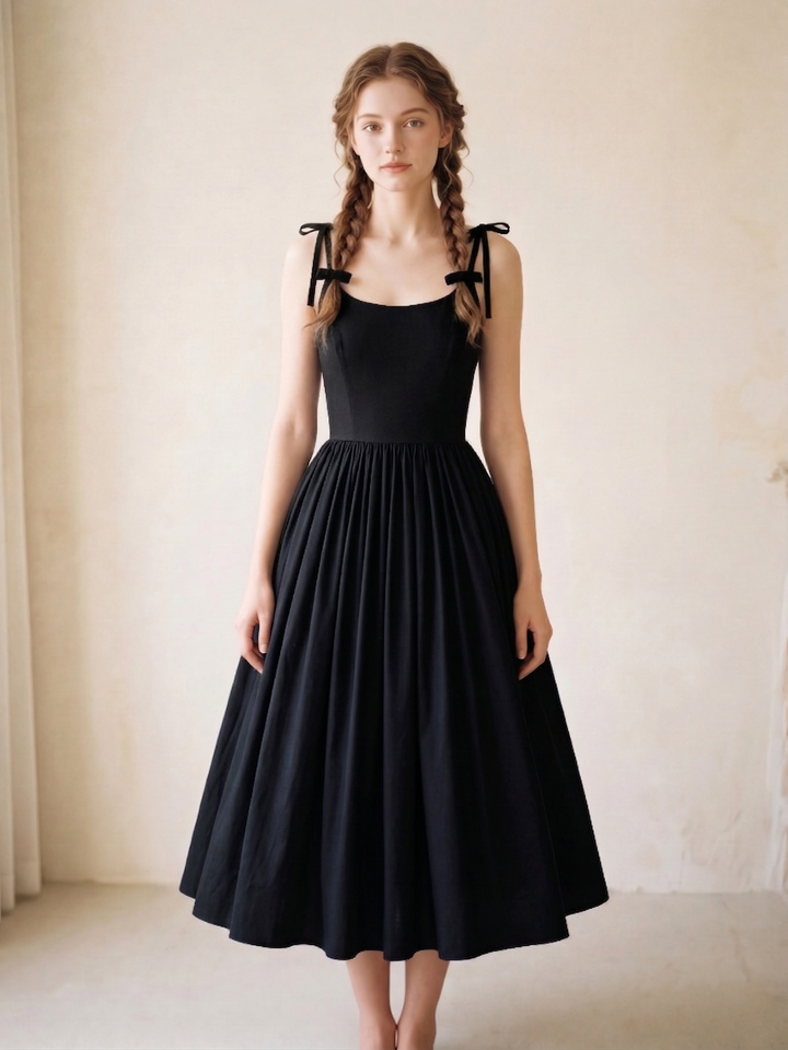 MTO - Birdie Solid Cotton Dress
