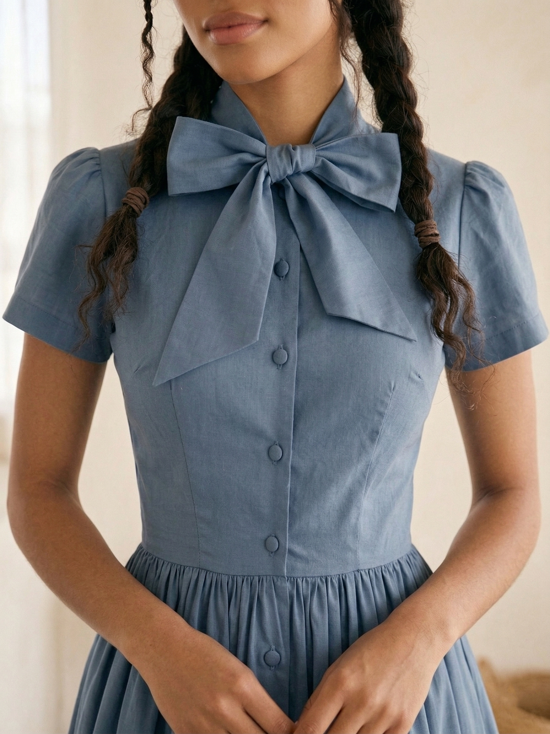 MTO - Bonnie Solid Cotton Dress