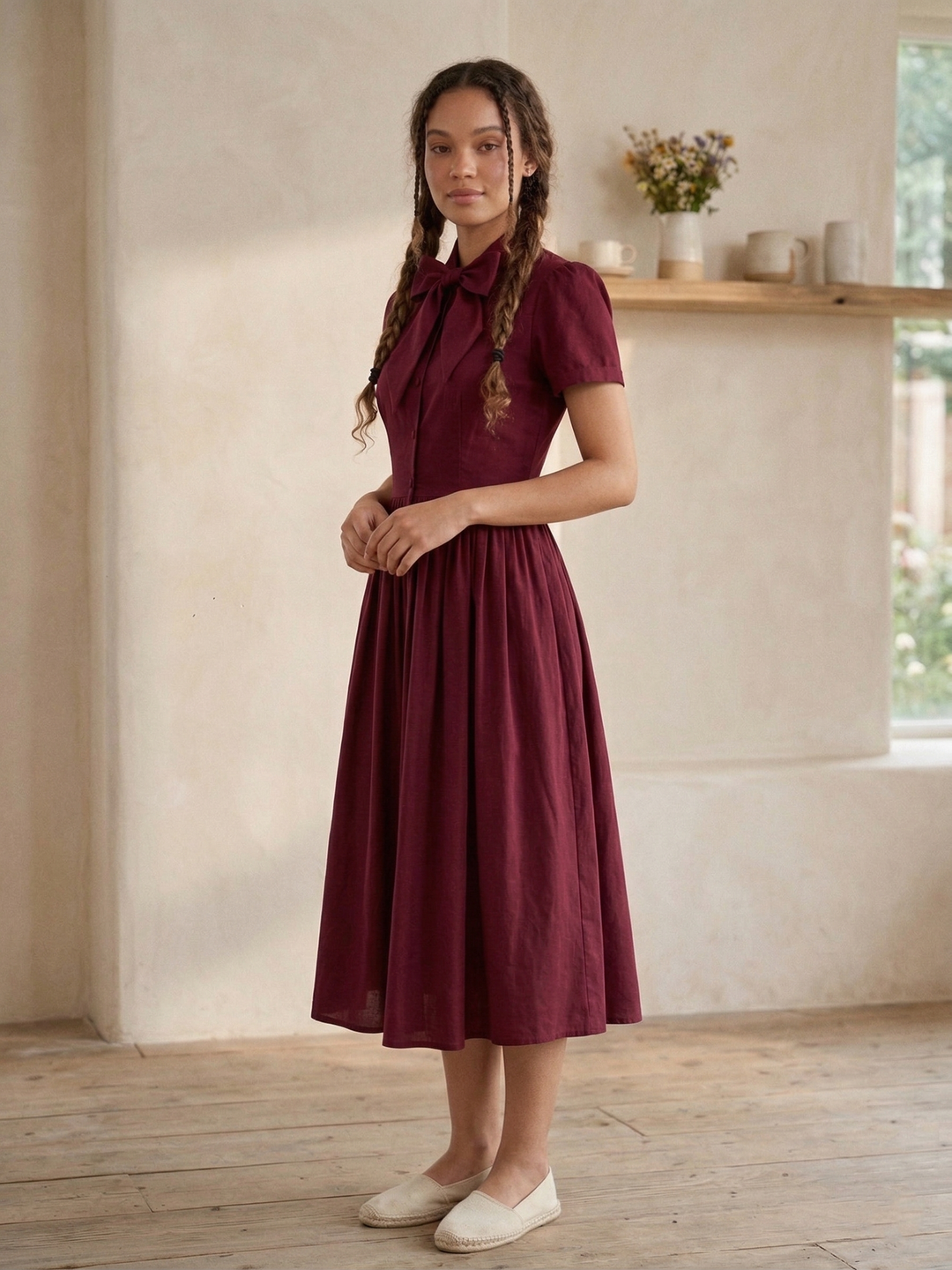 MTO - Bonnie Solid Cotton Dress