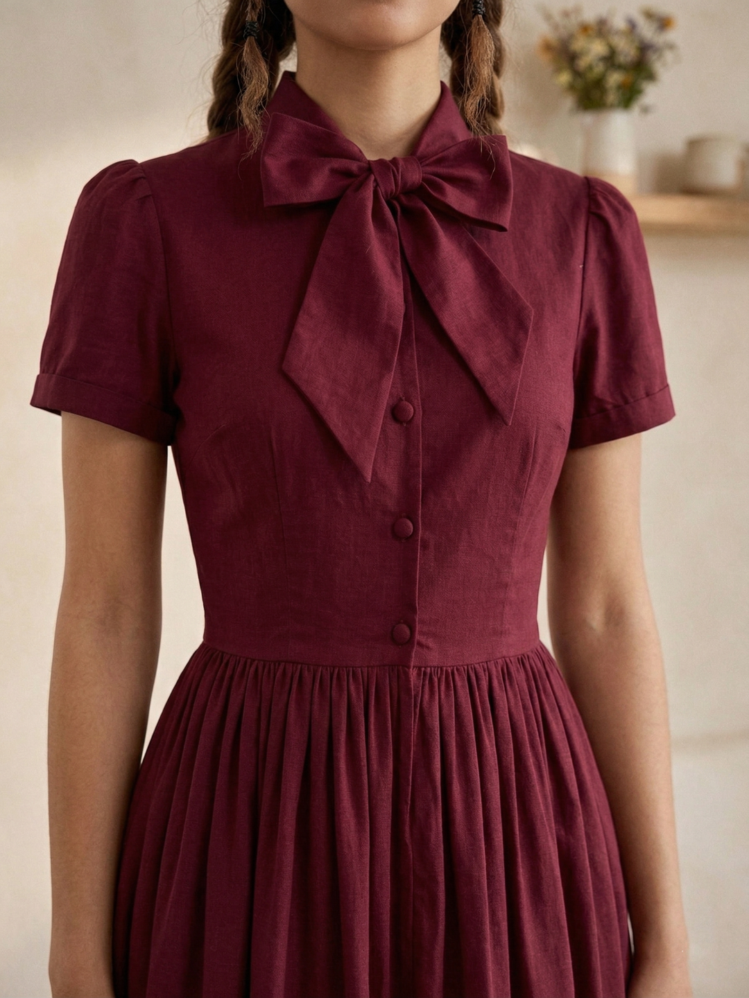 MTO - Bonnie Solid Cotton Dress