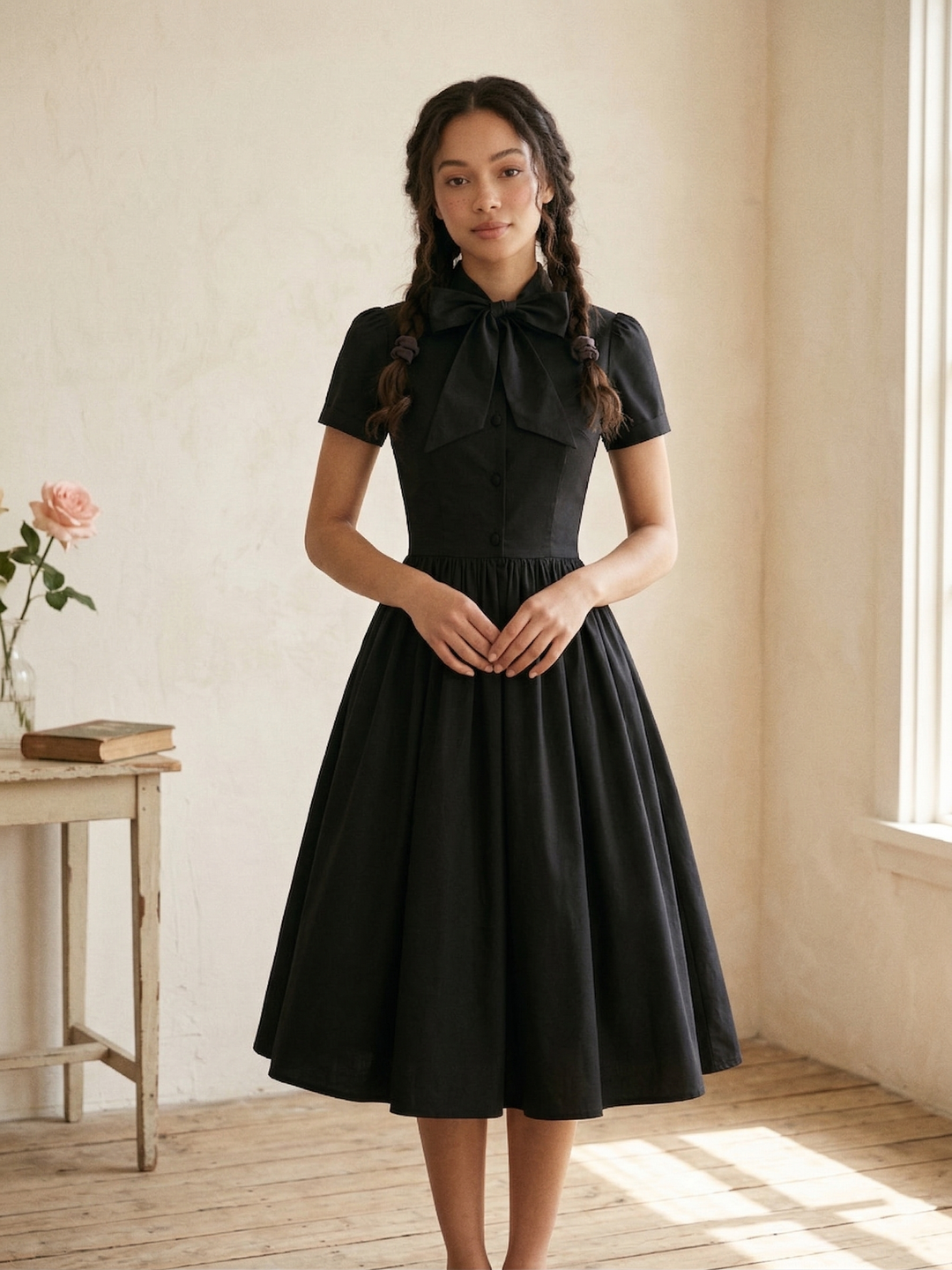 MTO - Bonnie Solid Cotton Dress