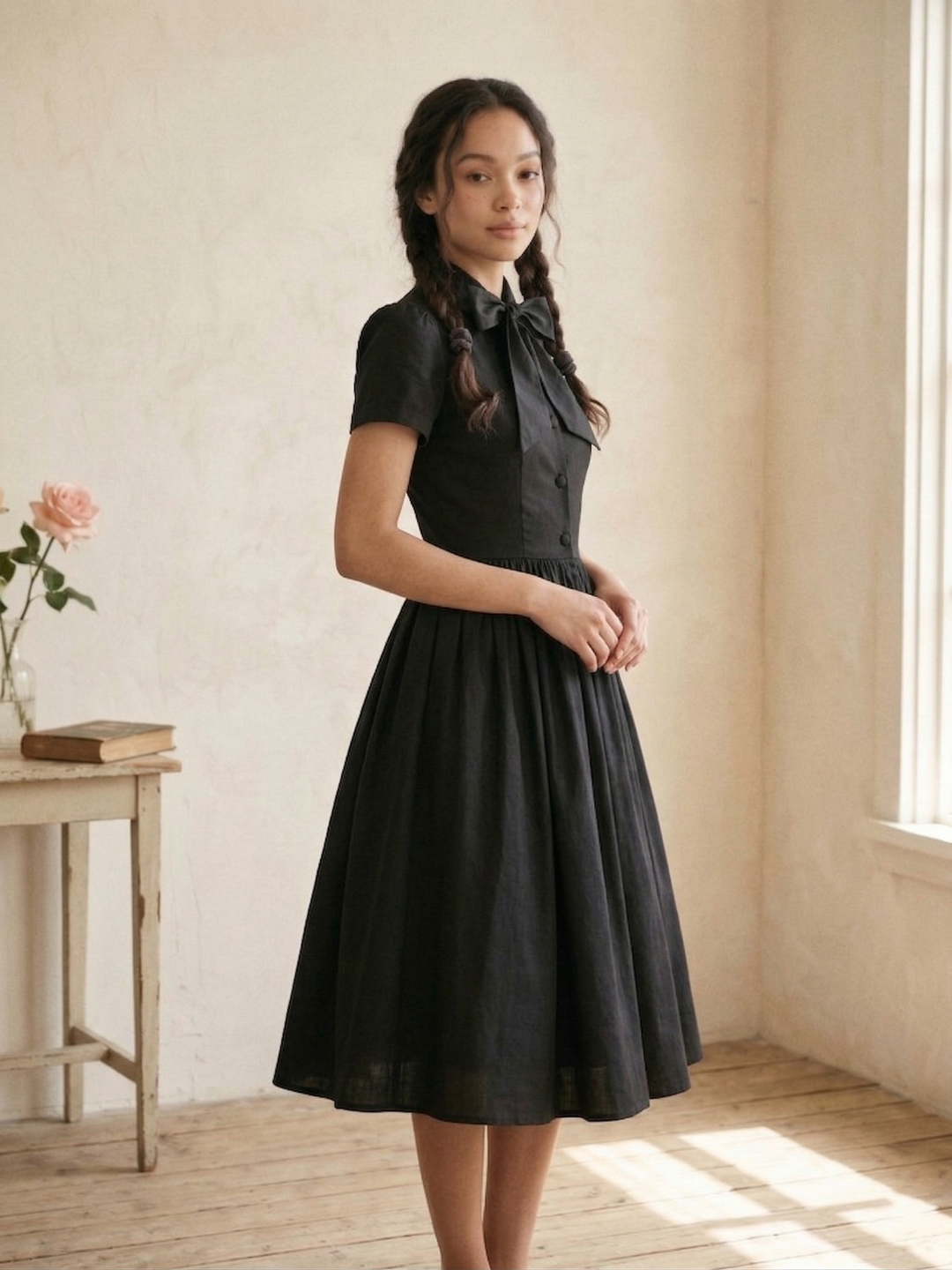 MTO - Bonnie Solid Cotton Dress