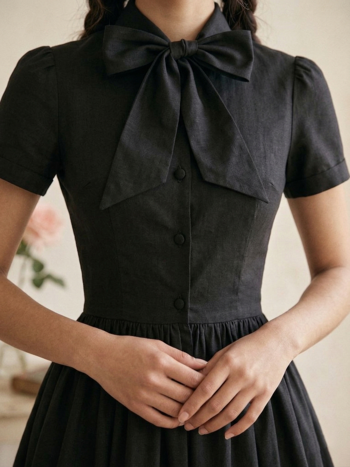 MTO - Bonnie Solid Cotton Dress