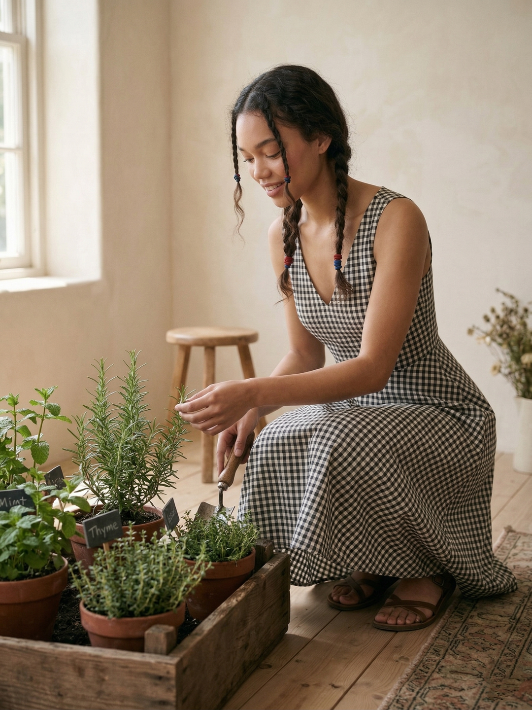 Diana Gingham Dress
