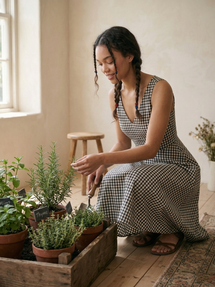 Diana Gingham Dress