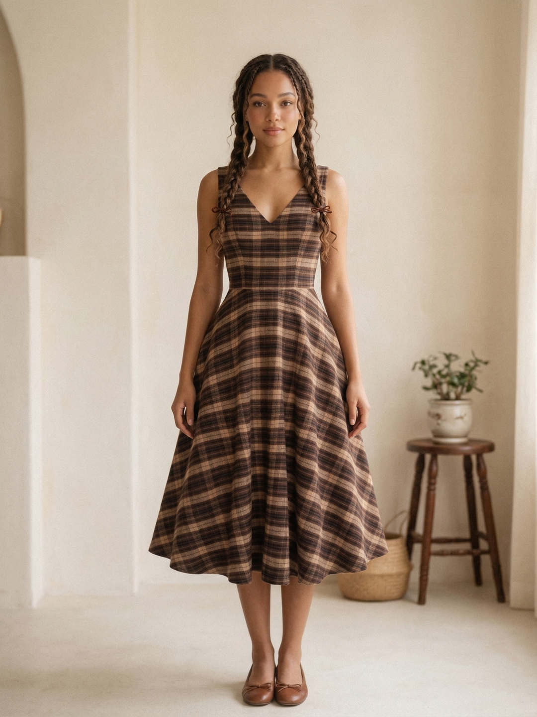 MTO - Diana Plaid Dress