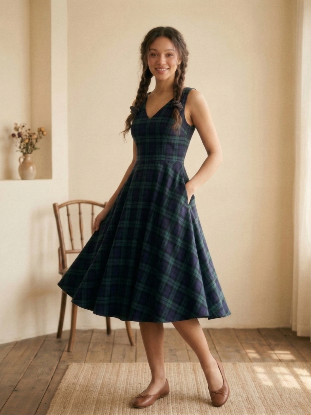 MTO - Diana Plaid Dress