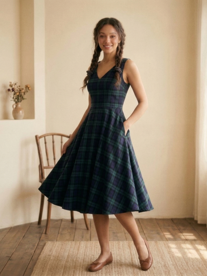 MTO - Diana Plaid Dress