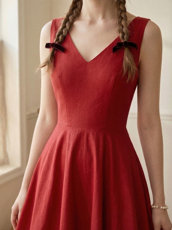 MTO - Diana Solid Cotton Dress