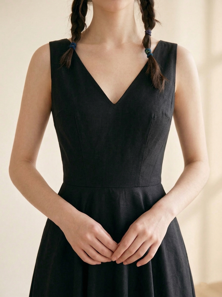 MTO - Diana Solid Cotton Dress
