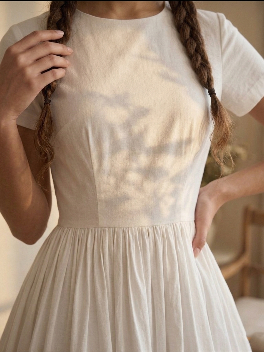 MTO - Dorothy Solid Cotton Dress