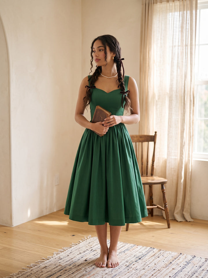 Elizabeth Solid Cotton Dress