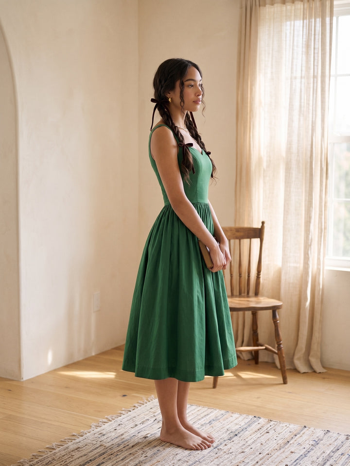 Elizabeth Solid Cotton Dress