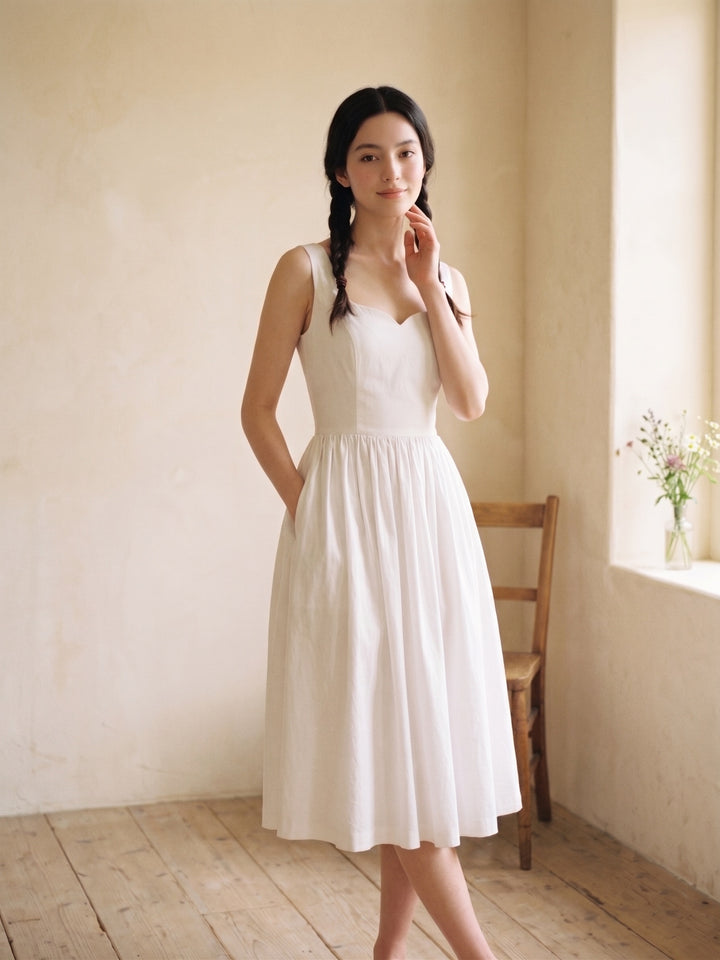 Elizabeth Solid Cotton Dress