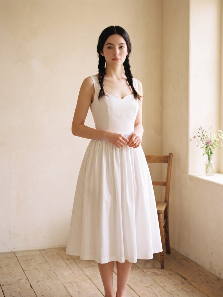 Elizabeth Solid Cotton Dress