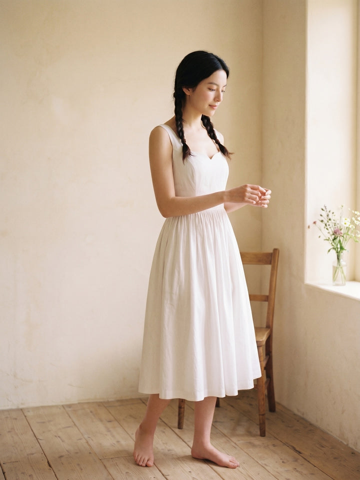 Elizabeth Solid Cotton Dress