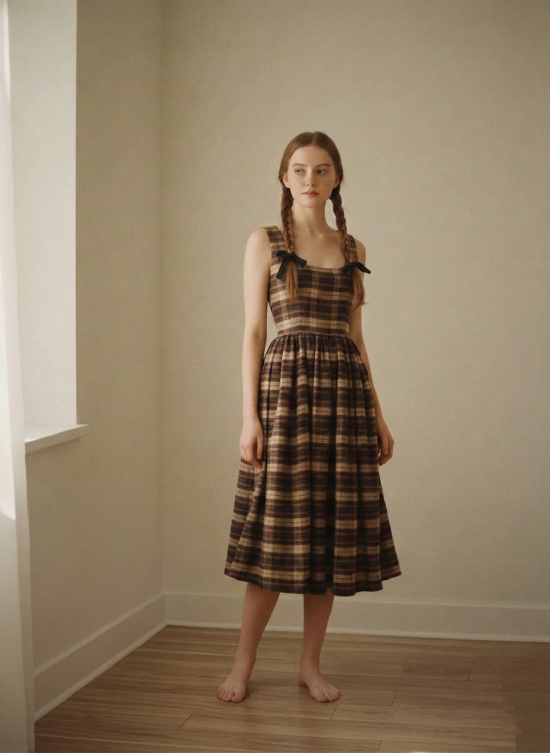 RTS - XS - Emily Dress - "Mulholland Plaid" - Knee Length