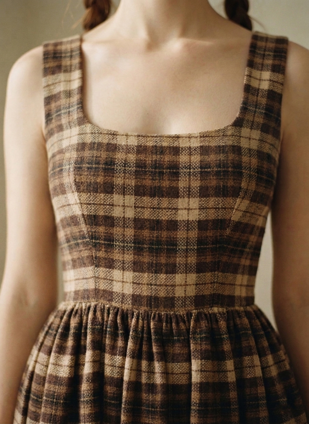 RTS - XS - Emily Dress - "Mulholland Plaid" - Knee Length