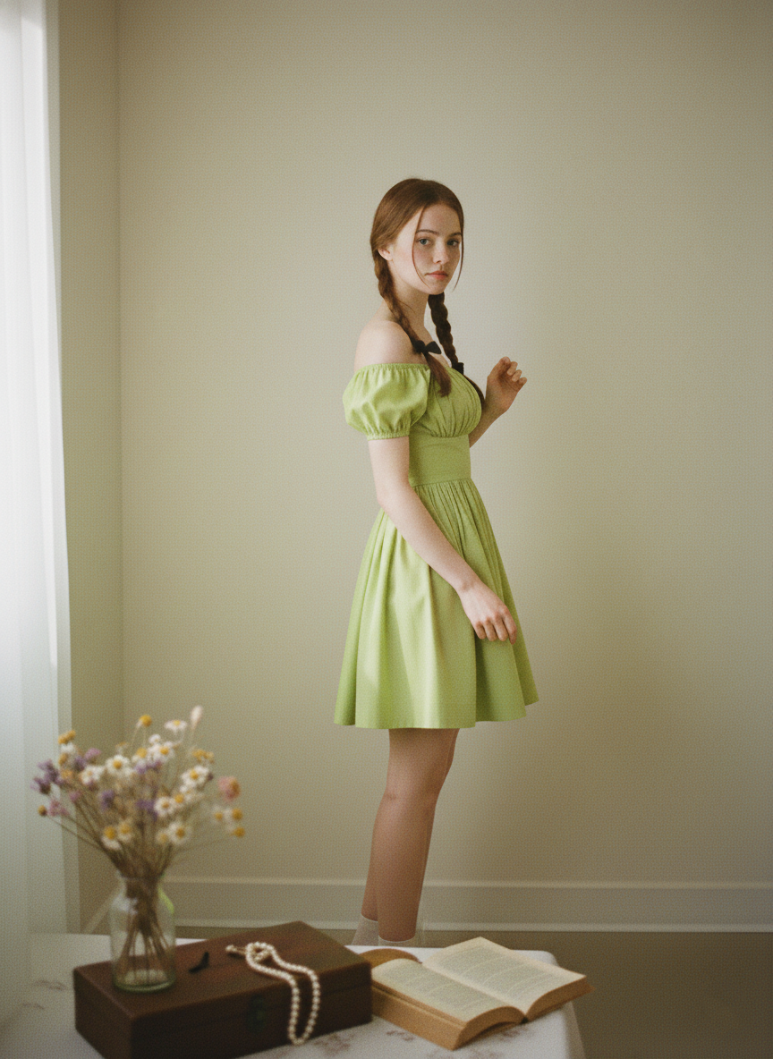 MTO - Loretta Solid Cotton Dress