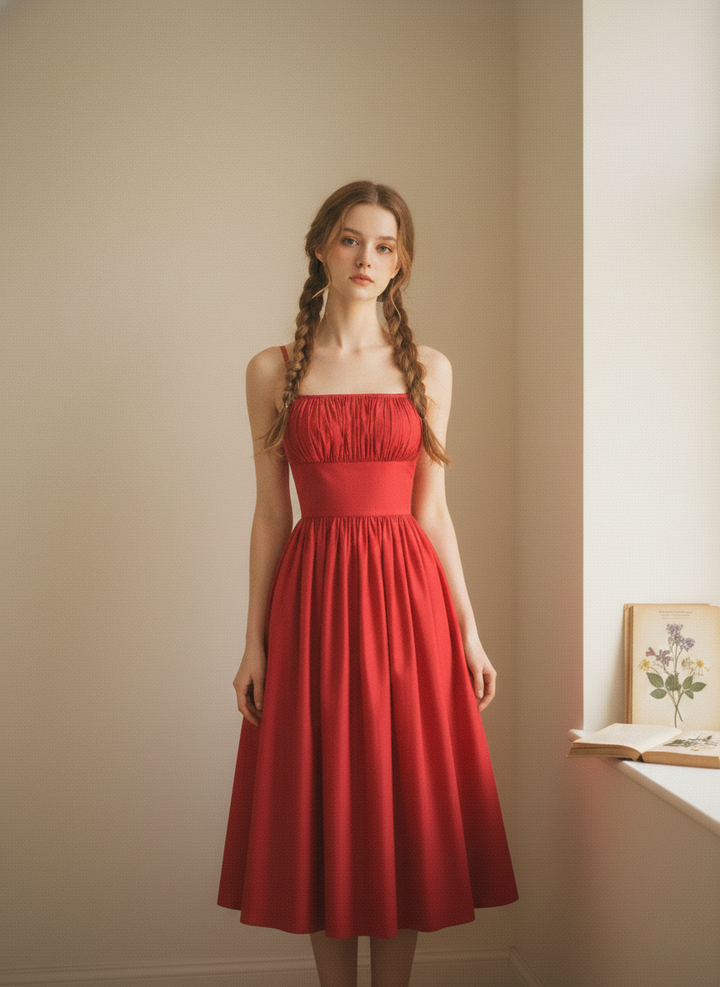 MTO - Grace Solid Cotton Dress