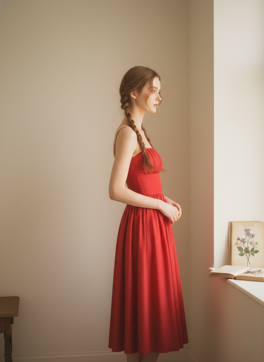 MTO - Grace Solid Cotton Dress