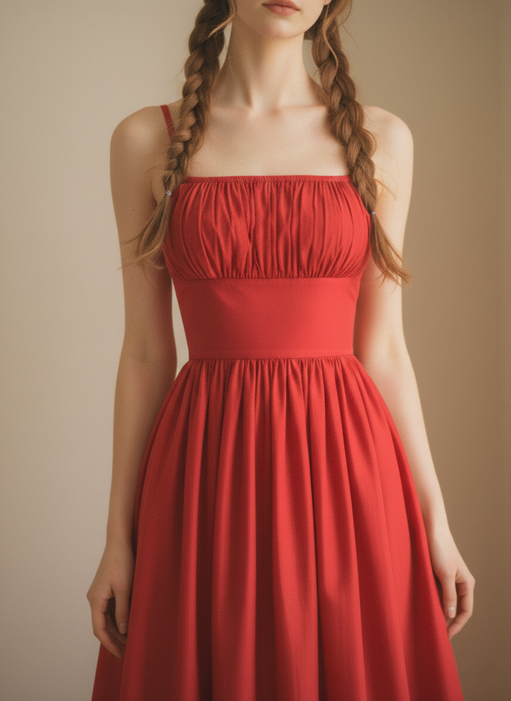 MTO - Grace Solid Cotton Dress